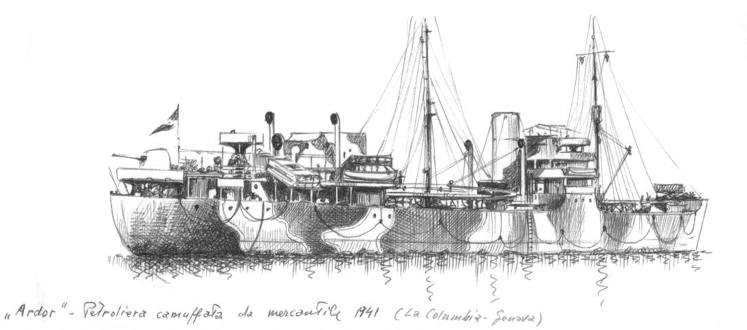 1941 - Petroliera 'Ardor' camuffata da mercantile